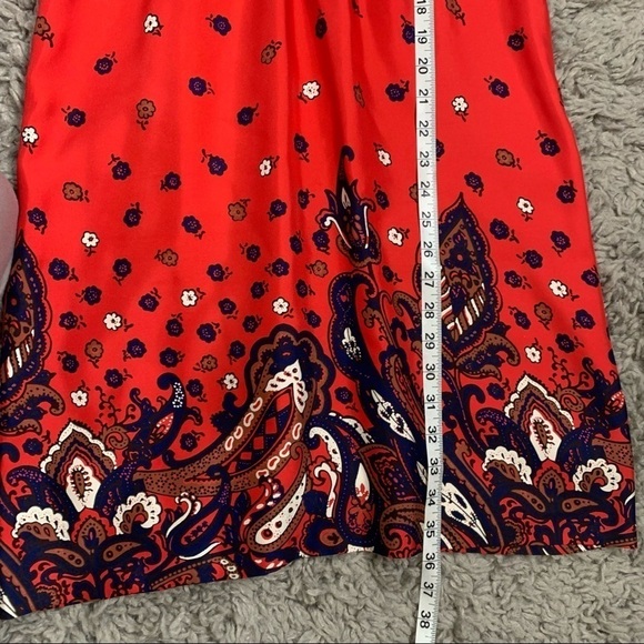 Tibi Silk Paisley Print V-Neckline Sleeveless Dress - Picture 16 of 16